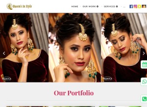 How queensinstyle.com looks like on a tablet such as an iPad.