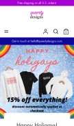 How queerlydesigns.com looks like on a mobile device such as an iPhone.