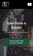 How quel-poste-souder.com looks like on a mobile device such as an iPhone.