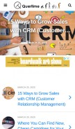 How quertime.com looks like on a mobile device such as an iPhone.