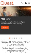 How quest.com looks like on a mobile device such as an iPhone.