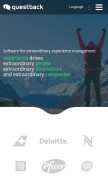 How questback.com looks like on a mobile device such as an iPhone.