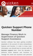How quickensupporthelpnumber.com looks like on a mobile device such as an iPhone.