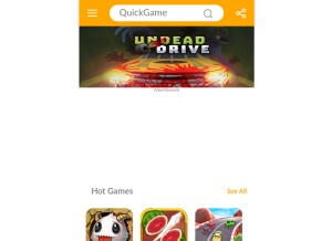 How quickfun.xyz looks like on a tablet such as an iPad.