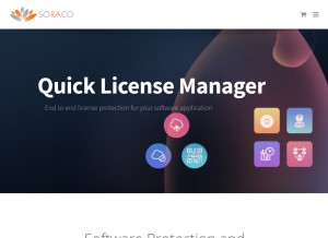How quicklicensemanager.com looks like on a tablet such as an iPad.