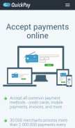 How quickpay.net looks like on a mobile device such as an iPhone.