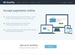 How quickpay.net looks like on a tablet such as an iPad.