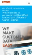 How quickpivot.com looks like on a mobile device such as an iPhone.