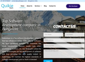 How quikieapps.com looks like on a tablet such as an iPad.