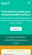How quill.org looks like on a mobile device such as an iPhone.
