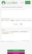 How quillbot.com looks like on a mobile device such as an iPhone.