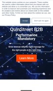 How quinstreetb2btech.com looks like on a mobile device such as an iPhone.