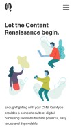 How quintype.com looks like on a mobile device such as an iPhone.