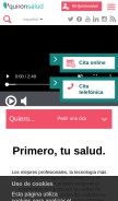 How quironsalud.es looks like on a mobile device such as an iPhone.