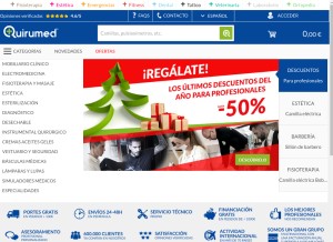 How quirumed.com looks like on a tablet such as an iPad.