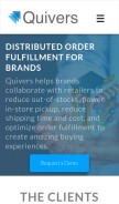 How quivers.com looks like on a mobile device such as an iPhone.