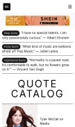 How quotecatalog.com looks like on a mobile device such as an iPhone.