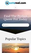 How quotereel.com looks like on a mobile device such as an iPhone.