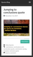 How quotesblog.net looks like on a mobile device such as an iPhone.