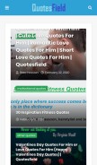 How quotesfield.com looks like on a mobile device such as an iPhone.