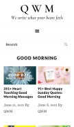 How quoteswishesmsg.com looks like on a mobile device such as an iPhone.