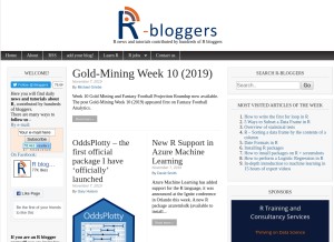 How r-bloggers.com looks like on a tablet such as an iPad.