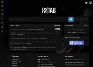 How r6tab.com looks like on a tablet such as an iPad.