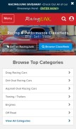 How racingjunk.com looks like on a mobile device such as an iPhone.