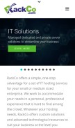How rackco.com looks like on a mobile device such as an iPhone.