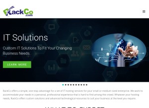 How rackco.com looks like on a tablet such as an iPad.