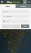 How radarbox24.com looks like on a mobile device such as an iPhone.