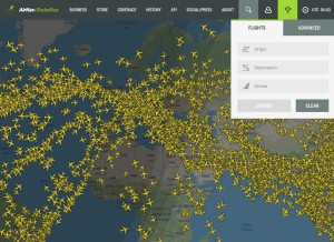 How radarbox24.com looks like on a tablet such as an iPad.