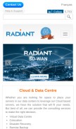 How radiant.net looks like on a mobile device such as an iPhone.