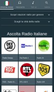 How radio-italiane.it looks like on a mobile device such as an iPhone.