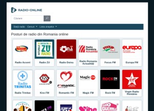 How radio-online-romania.com looks like on a tablet such as an iPad.