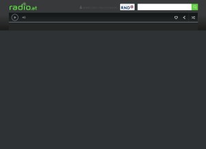 How radio.at looks like on a tablet such as an iPad.