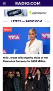 How radio.com looks like on a mobile device such as an iPhone.