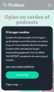 How radio24syv.dk looks like on a mobile device such as an iPhone.