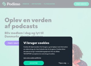 How radio24syv.dk looks like on a tablet such as an iPad.