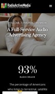 How radioactivemedia.com looks like on a mobile device such as an iPhone.
