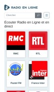 How radioenlignefrance.com looks like on a mobile device such as an iPhone.