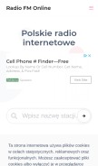 How radiofmonline.pl looks like on a mobile device such as an iPhone.