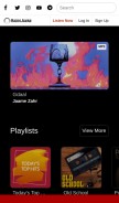 How radiojavan.com looks like on a mobile device such as an iPhone.