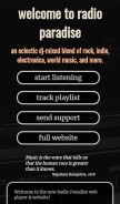 How radioparadise.com looks like on a mobile device such as an iPhone.