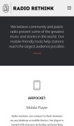 How radiorethink.com looks like on a mobile device such as an iPhone.