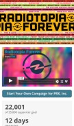 How radiotopia.fm looks like on a mobile device such as an iPhone.