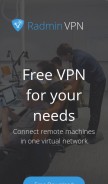 How radmin-vpn.com looks like on a mobile device such as an iPhone.