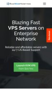 How radwebhosting.com looks like on a mobile device such as an iPhone.