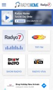 How radyohome.com looks like on a mobile device such as an iPhone.