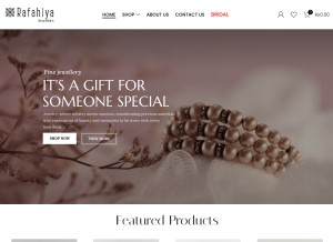 How rafahiyajewelers.com looks like on a tablet such as an iPad.
